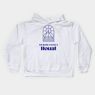 Houat in pause mode - Brittany Morbihan 56 Mer Vacances Ile d’Houat Kids Hoodie